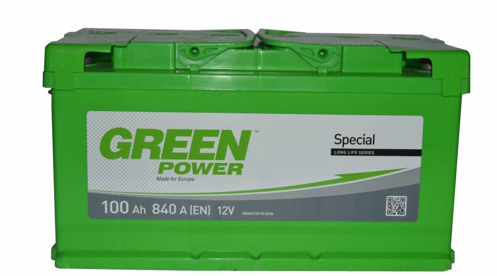 Акумулятор GREEN POWER Standart 100Ah (+/-) (840EN) (д353*ш175*в190)